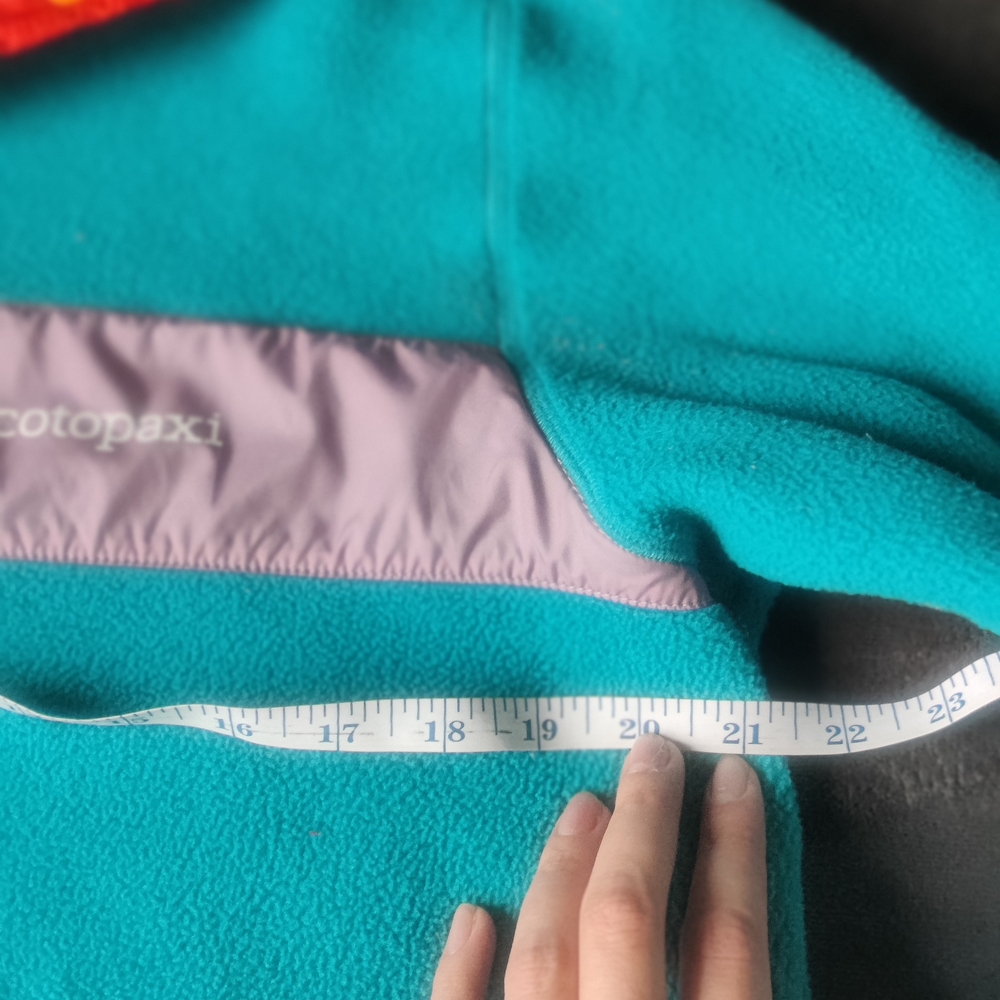 Cotopaxi Teal Fleece Pullover with Orange Accents - Picture 3 of 6